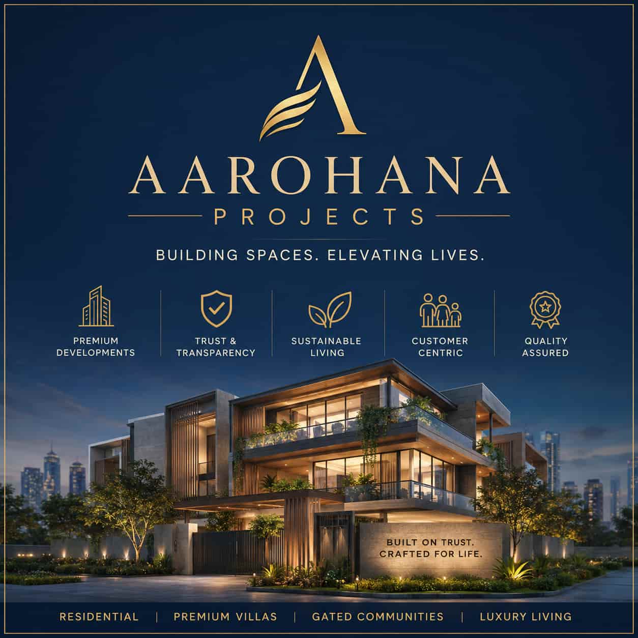 Aarohana Projects logo for premium residences in Bangalore