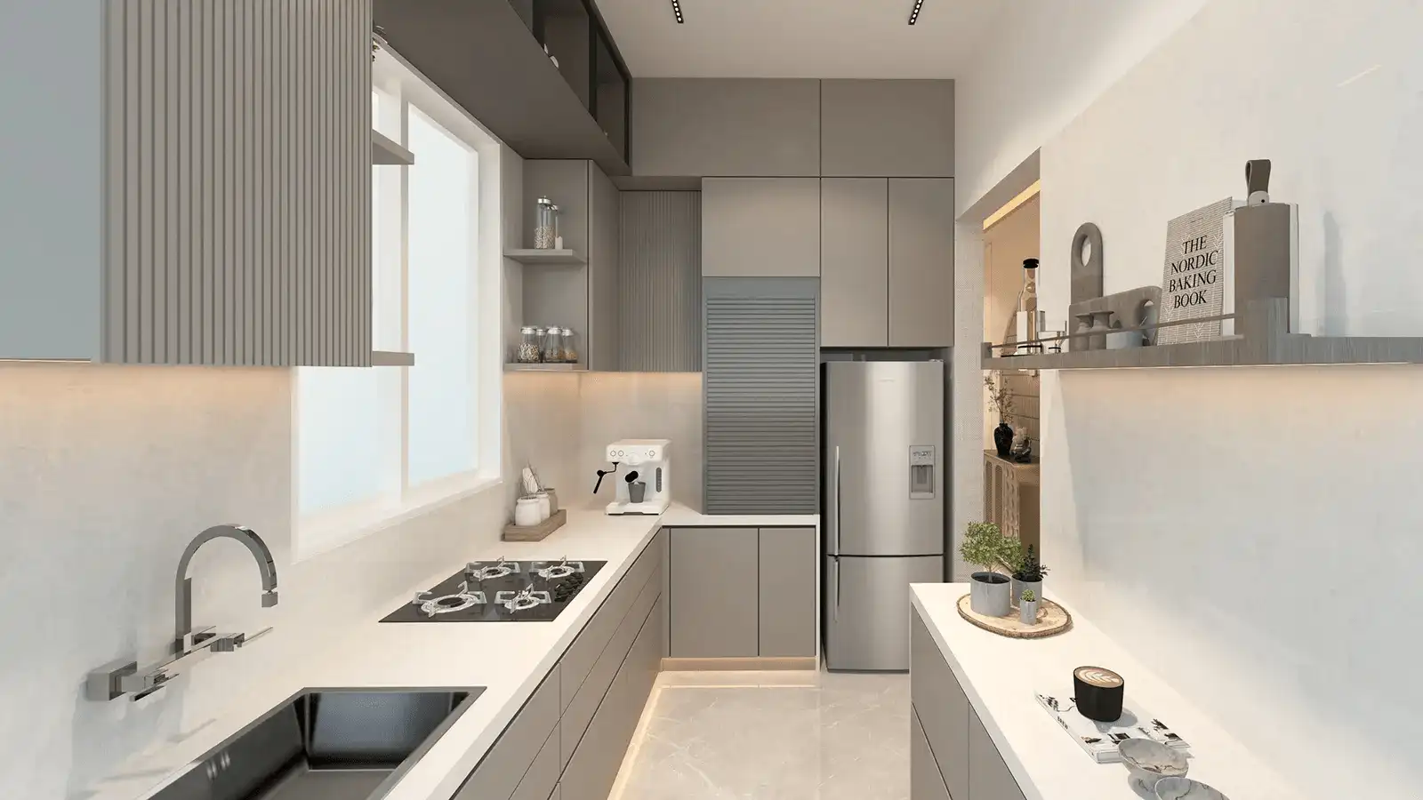 Modern modular kitchen at Aarohana Kaggalipura